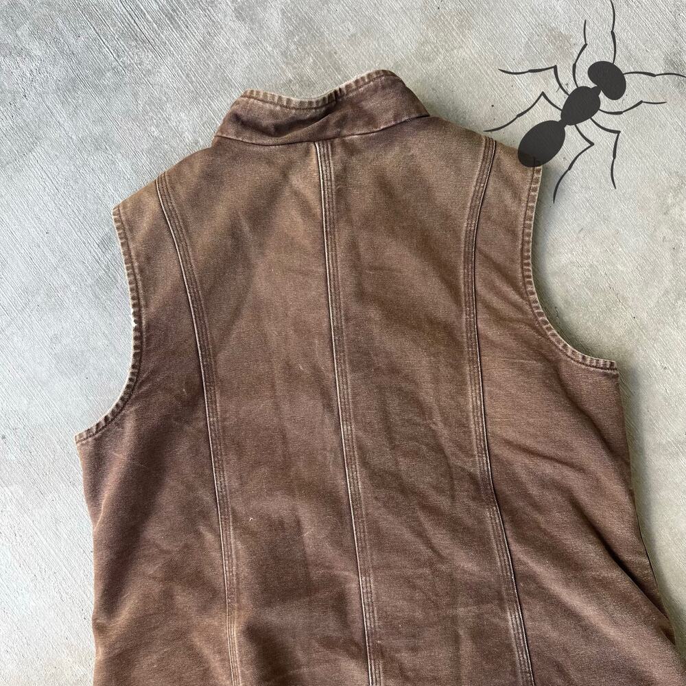 Carhartt WOMENS brown sherpa work wear vest - Picture 6 of 8